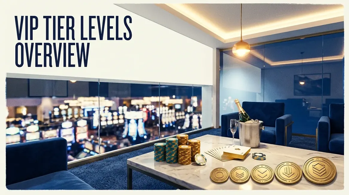 Golden medallions representing VIP tier levels.